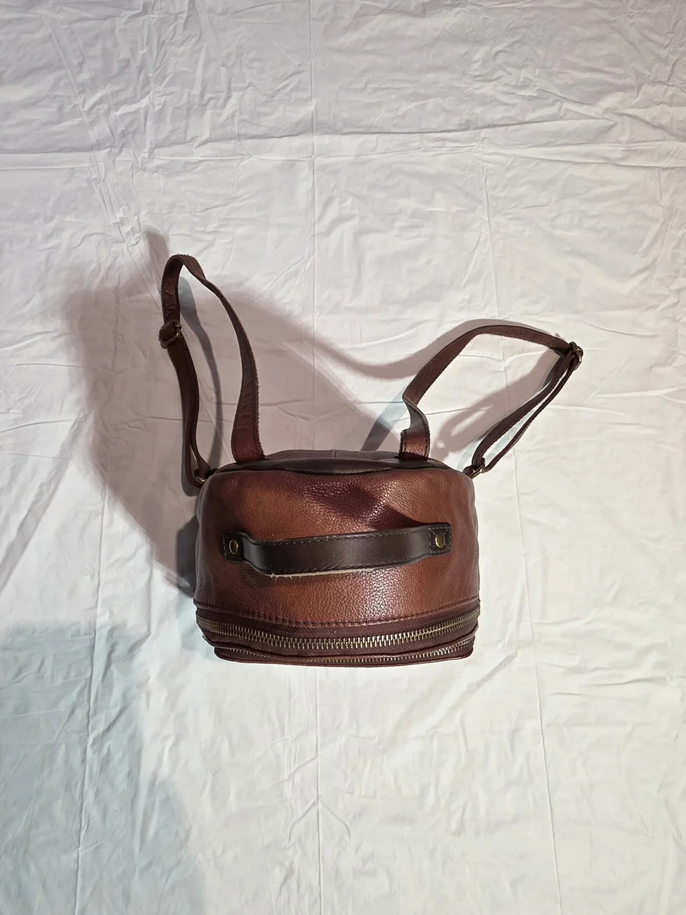 Fossil Brown Leather Mini Backpack - Classic Women's Bag